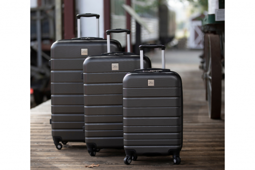 taupe suitcase